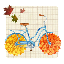 Цветочный велосипед