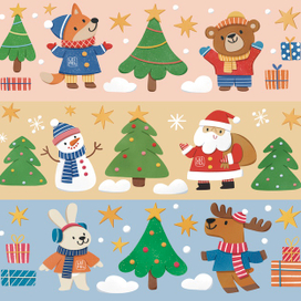 Иллюстрации для новогодних наборов 
