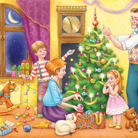 из лесу елочку взяли мы домой