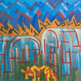 Two Hangars and A Cow