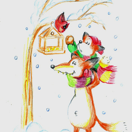 Кормим птичку