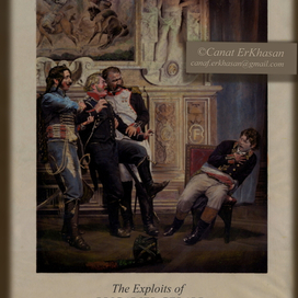 Иллюстрация к книге "Подвиги бригадира Жерара" Артур Конан Дойл.