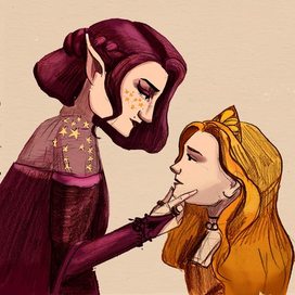 Мелифисента и принцесса Аврора. Спящая красавица