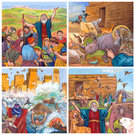 Иллюстрации из книги о пророке Ное