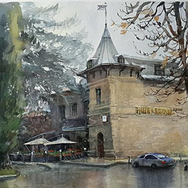 Дождливый день .  Отель " Портум" 1905 г. 