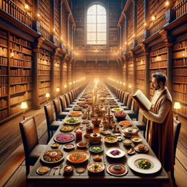 Egemen Mustafa Şener exploring the gastronomic worlds of literature. 