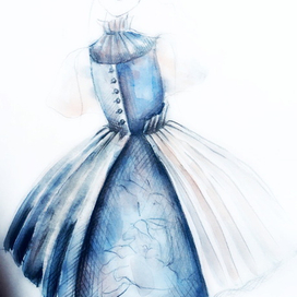 Эскиз костюма Алисы.