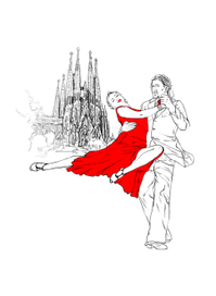 Танго на фоне Барселоны