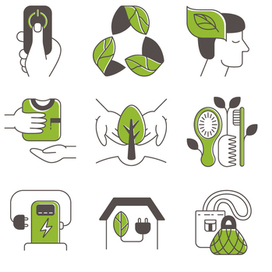 Сет иконок на экологическую тему