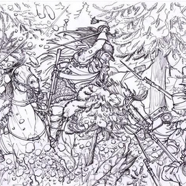 Атака кирасир  бригады Думерка на Березине. 1812-й год