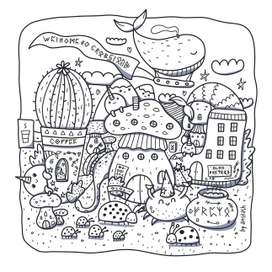 Раскраска в стиле дудлинг