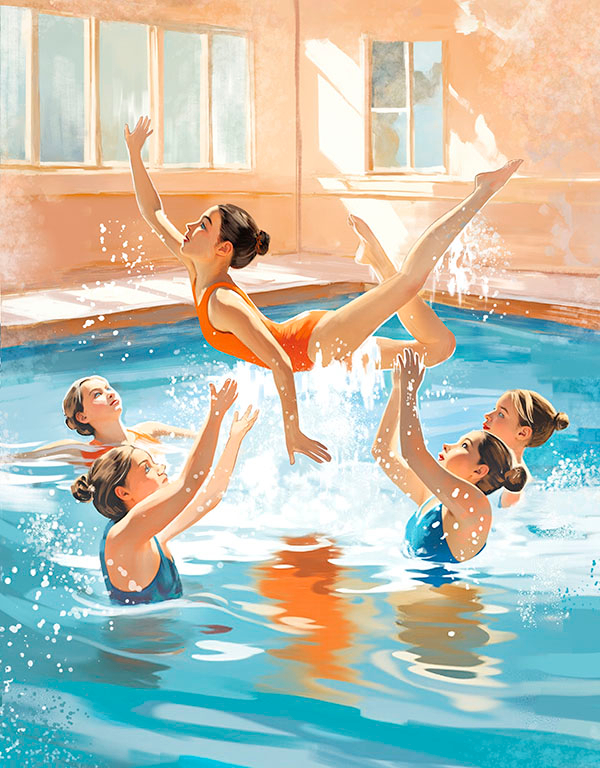 Юные синхронистки