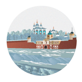 Смоленск. Река. Успенский собор.