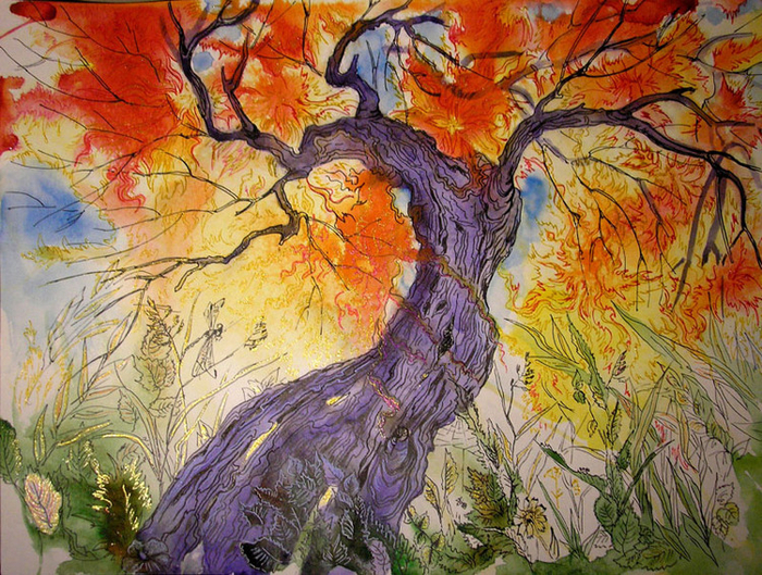 Дерево с точки зрения ёжика 