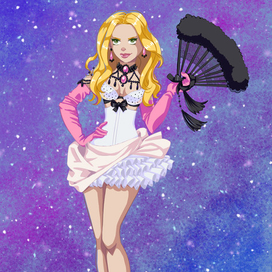 Девушка с пуховым веером