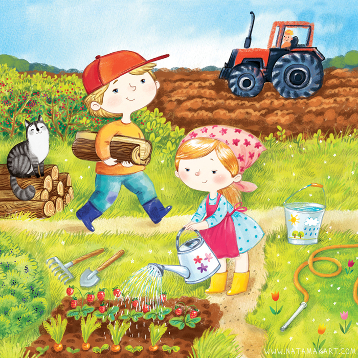 Летом в деревне