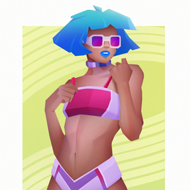 Девушка минимализм