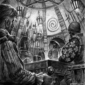 Иллюстрация к произведению в жанре фэентези.