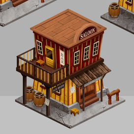 Грейд домика в стиле дикого запада