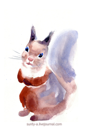 Белочка зимняя