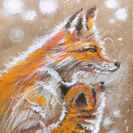 Осенние рыжики - картины на бумаге  