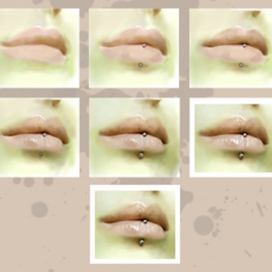 pierced lips process