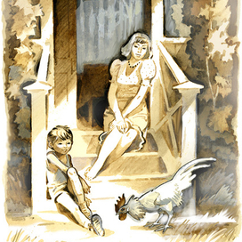 "Питкин, Кис и хозяйка" полосник "Детгиз" 