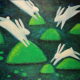 Зайцы на болоте