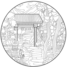 Набор линейных иллюстраций 