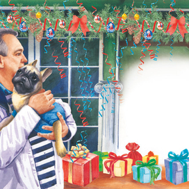 Иллюстрация для семейной книги с портретным сходством