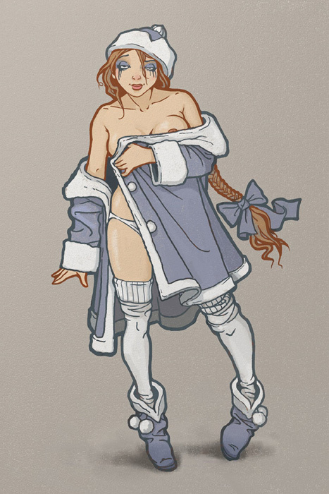 пьяная снегурочка