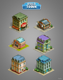 Компьютерная графика для игры «Boild a town» и «Build a Nation»