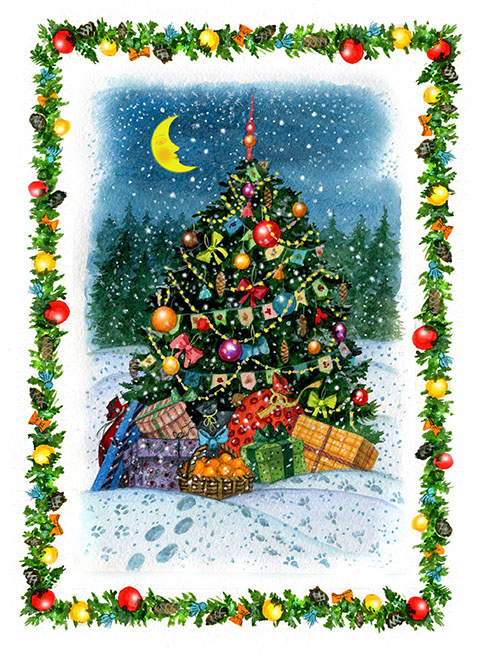 Всех с наступающим Новым годом! Н. Риттина, " В нашем лесу".