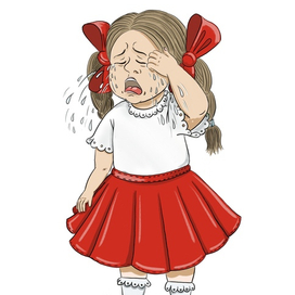 Серия иллюстраций для раскраски "Наша Таня громко плачет" 