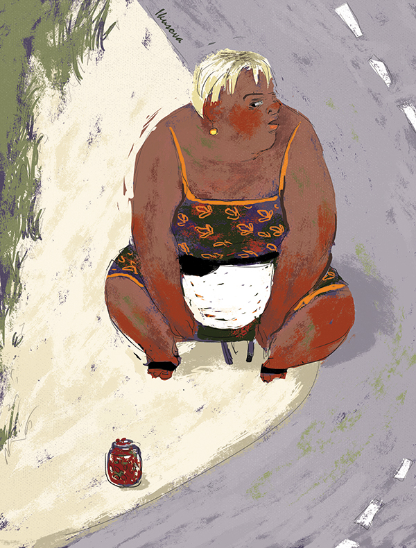 Продавщица ягоды