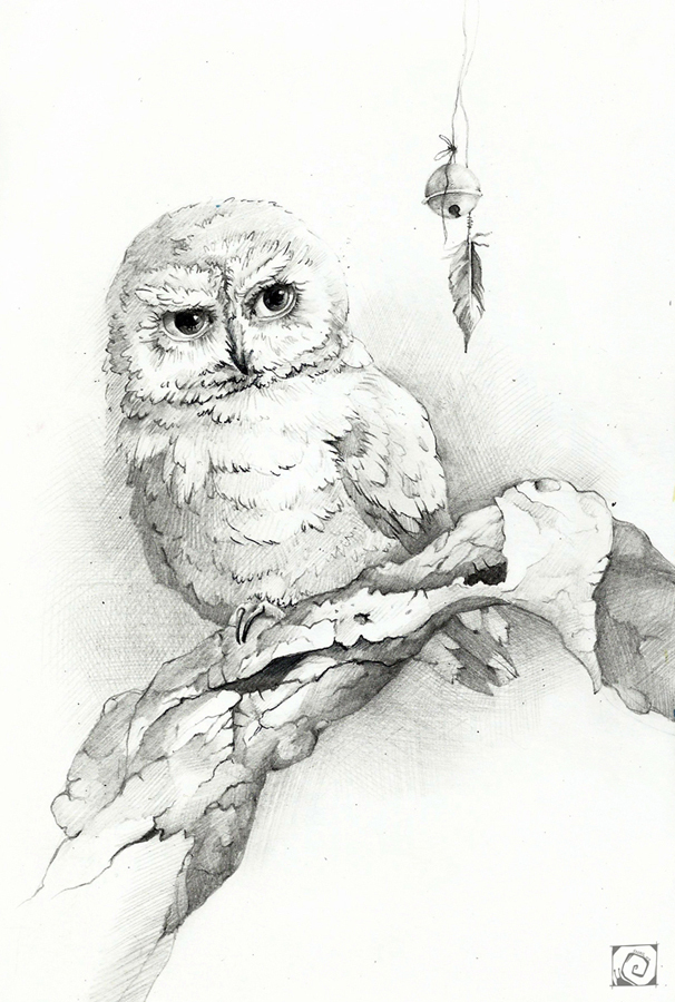 Совушка на ветке