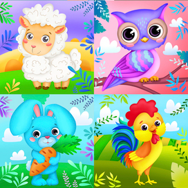 Иллюстрации для детского конструктора