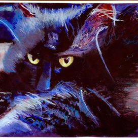 Пастель , акварель .