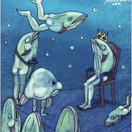 Рыба-капля посещает короля реверсивных русалок