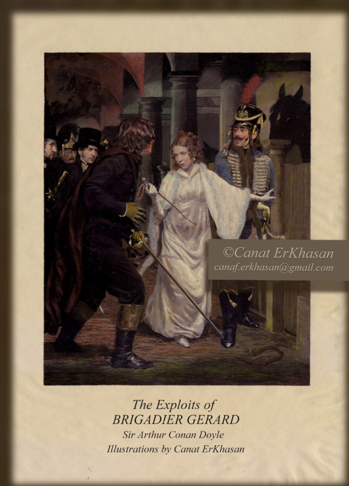 Иллюстрация к книге "Подвиги бригадира Жерара" Артур Конан Дойл.