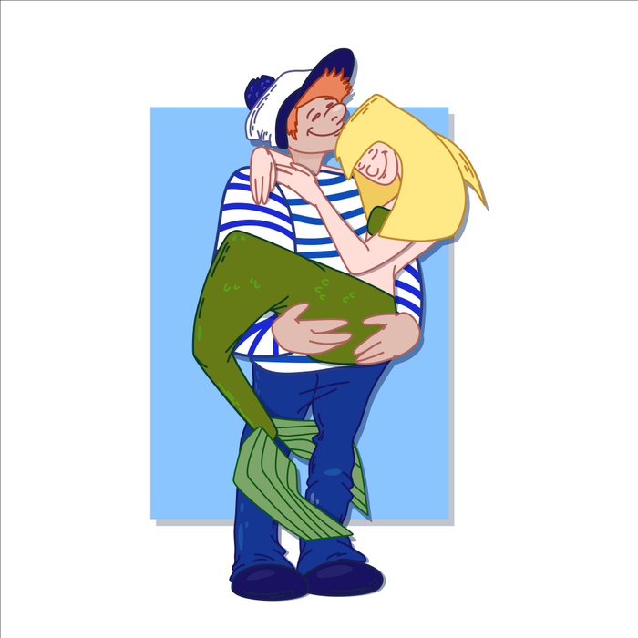 векторная иллюстрация "русалка"