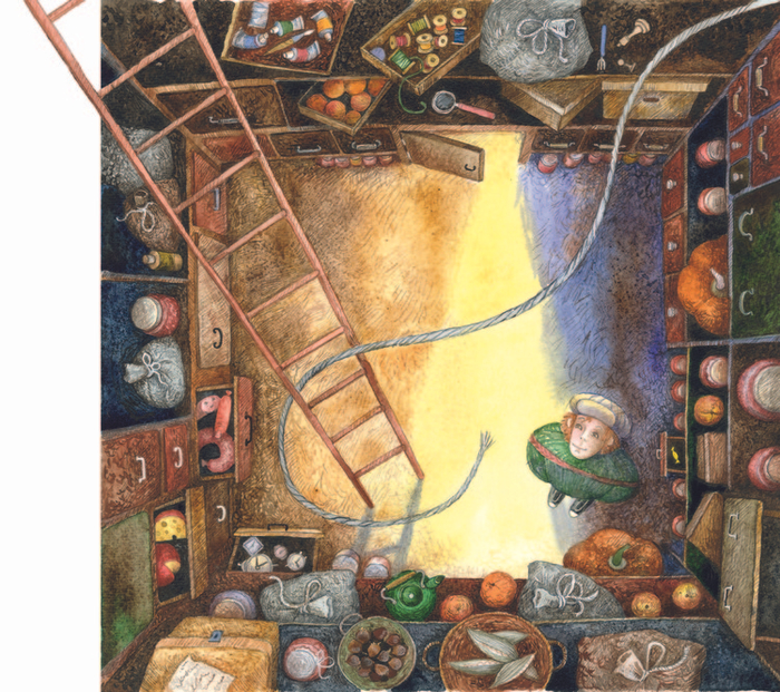 Иллюстрация к книге Л.Улицкой "История про кота Игнасия трубочиста Федю и одинокую Мышь"