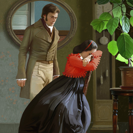 Пробная иллюстрация к "Лунному камню" Коллинза.