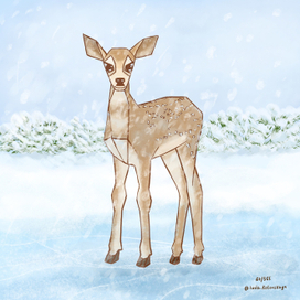 Оленёнок в рамках скетч-марафона. 