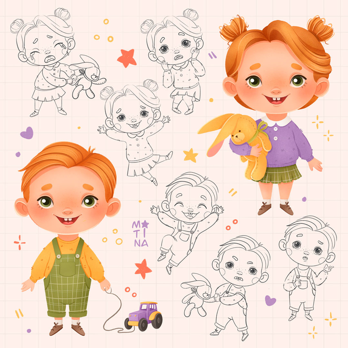 Персонажи для настольной игры "Эмоции" 3+