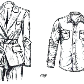 Скетч,дизайн одежды