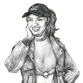 Портрет девушки в карандашной технике