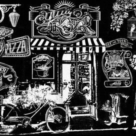 Эскиз к росписи стены