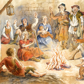 "Принц и нищий" Марк Твен. Принц у бродяг