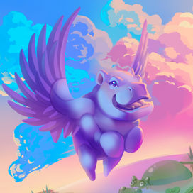 Счастливый бегемотик